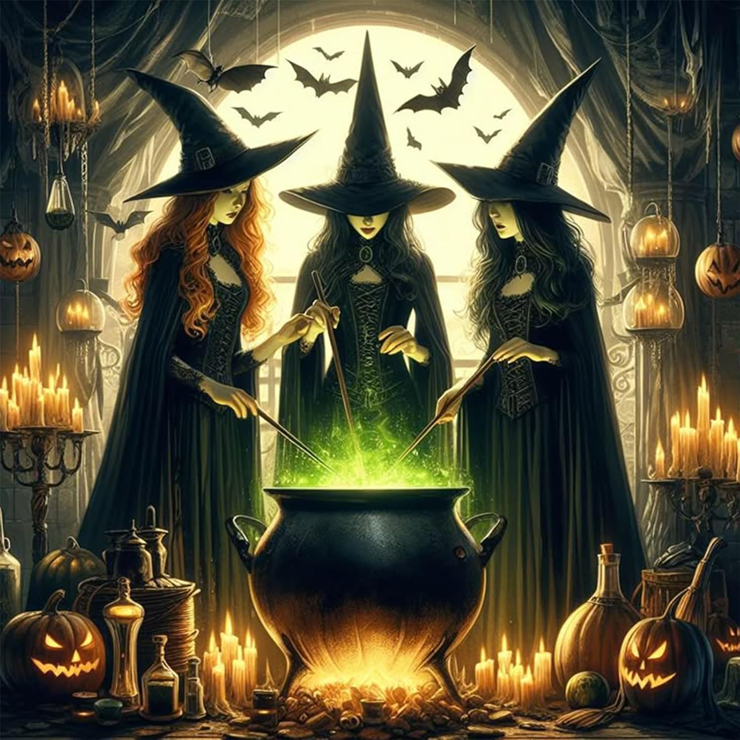 Embroidery Gift Ideas - RUOPOTY Hexe Diy Diamant Malerei Halloween