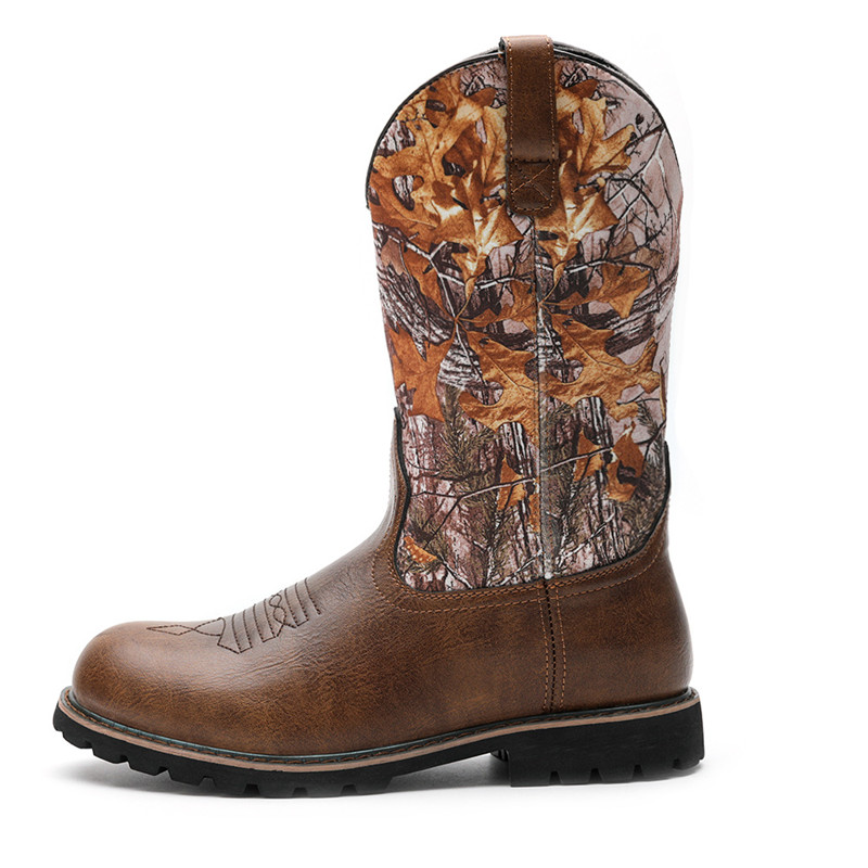 Embroidery Print - Große Größe 48 Herrenstiefel Klassische handgefertigte