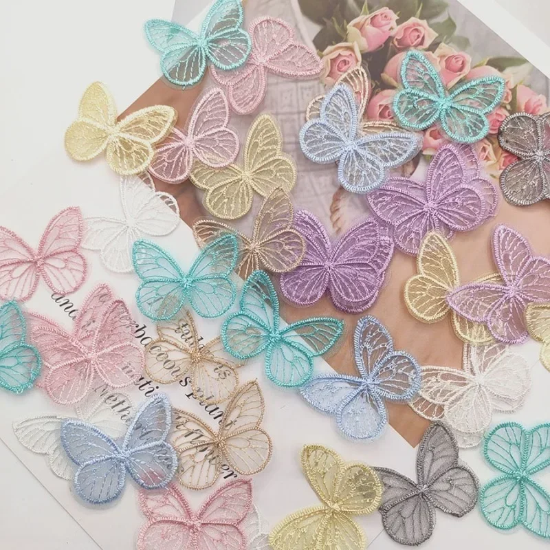 Embroidery Web - 20 Teile/los 4,5*3,5 cm Gestickte Mesh