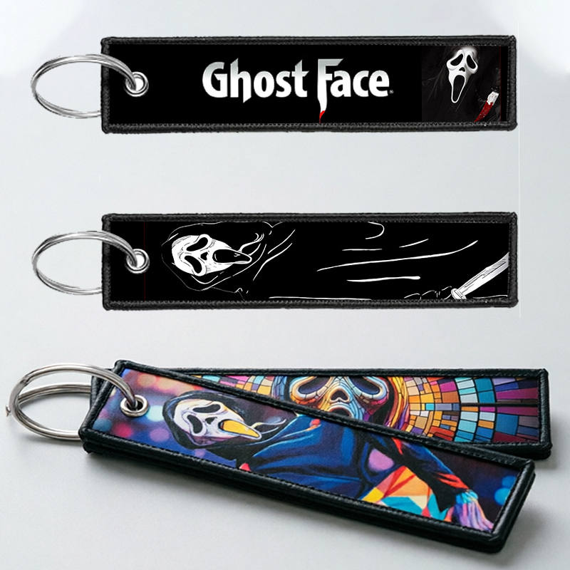 Embroidery Gift - GHOST FACE Schlüsselanhänger für Männer und