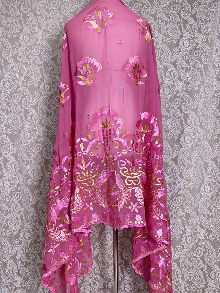 Embroidery Pashmina - Afrikanischer muslimischer Hijab-Schal, Großhandel, 2 m