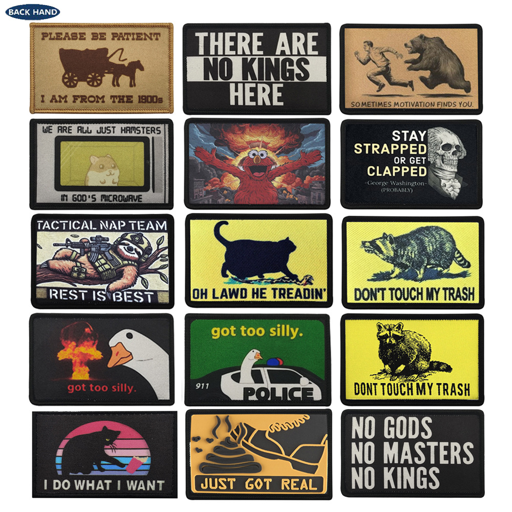 Embroidery Quote - Lustige Tier-Morale-Patches – Klettverschluss-bestickte taktische Abzeichen