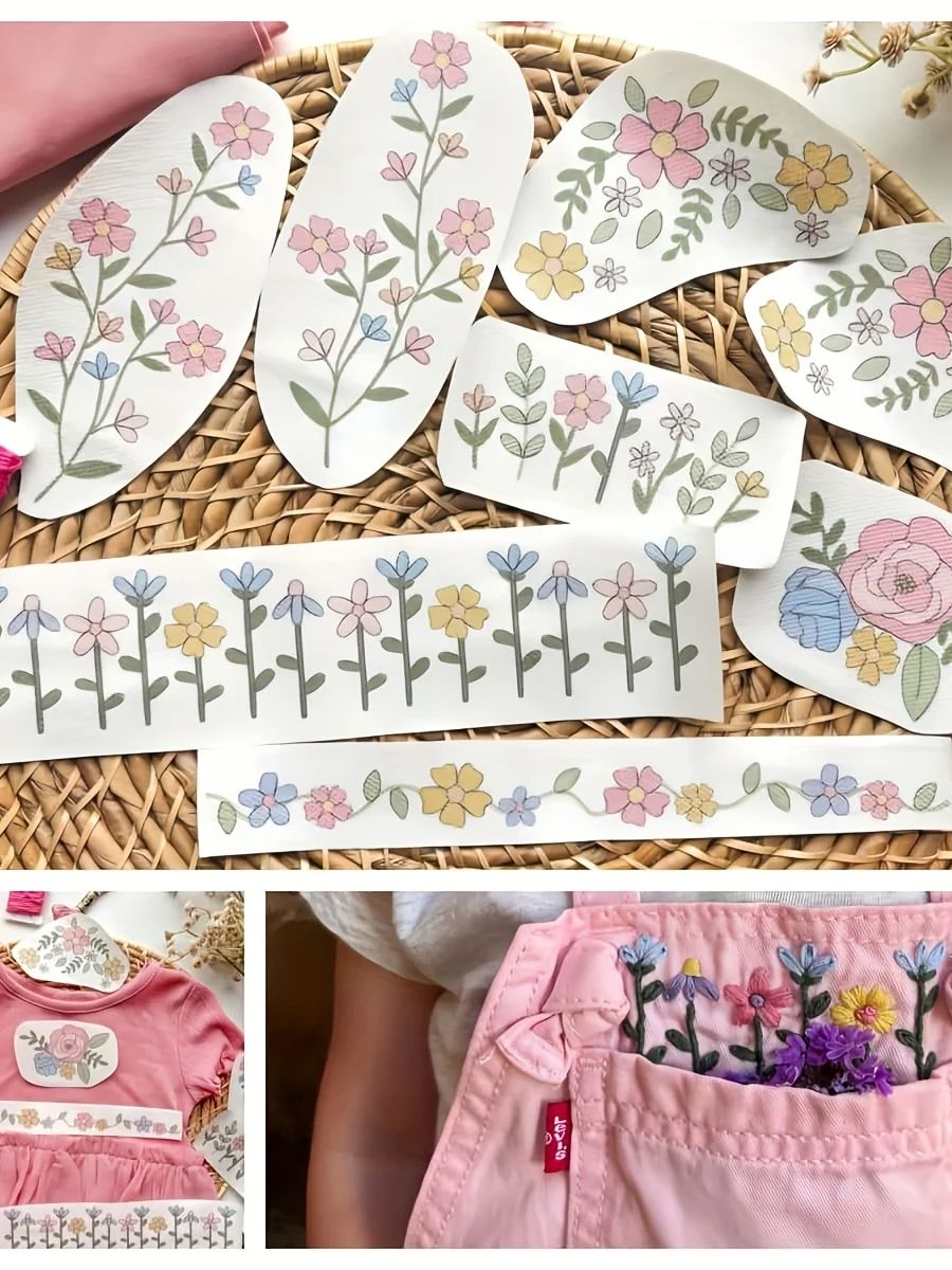 1 Satz mit 8 bunten Grafiken,  – Embroidery Web Bewertung und Preis