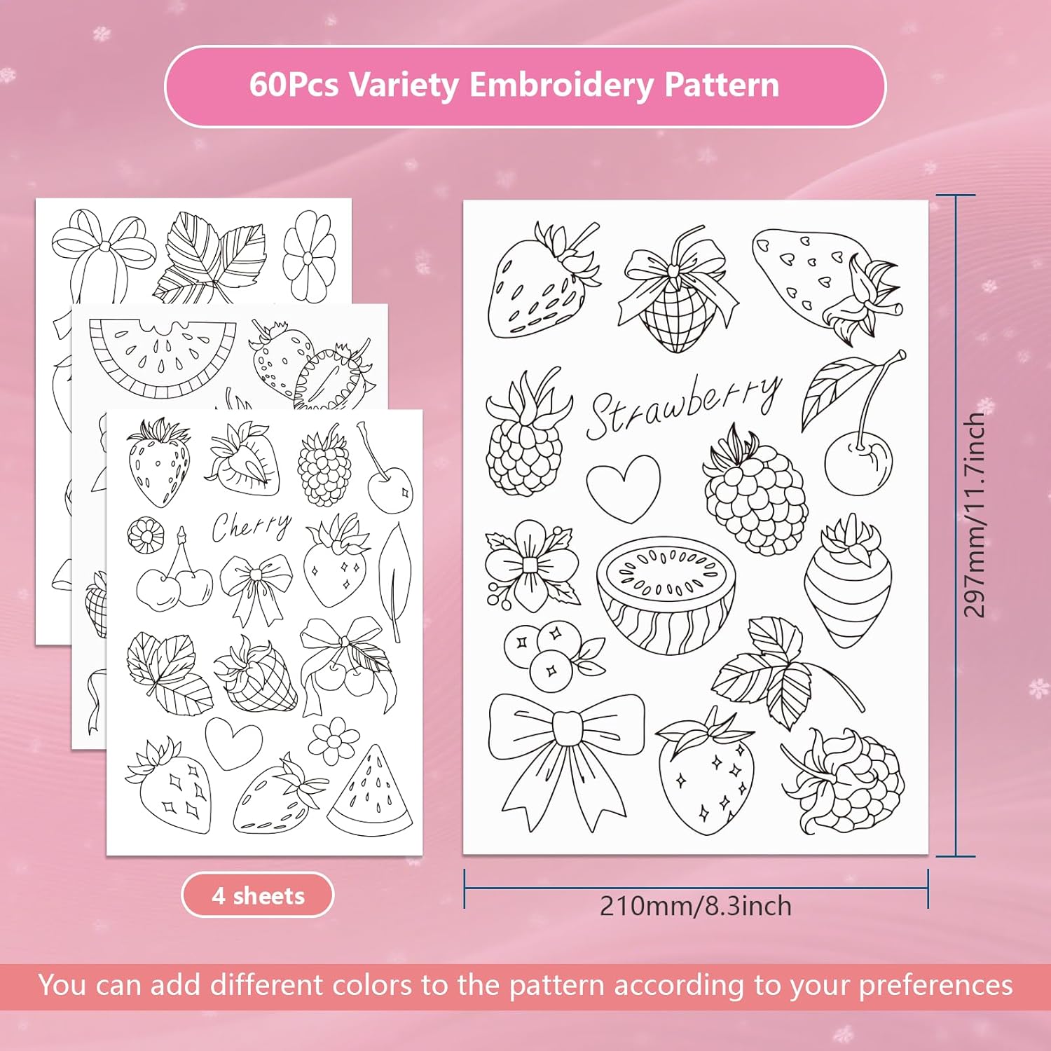 Vorgedrucktes Erdbeer-Stick-an – Embroidery Web Bewertung und Preis