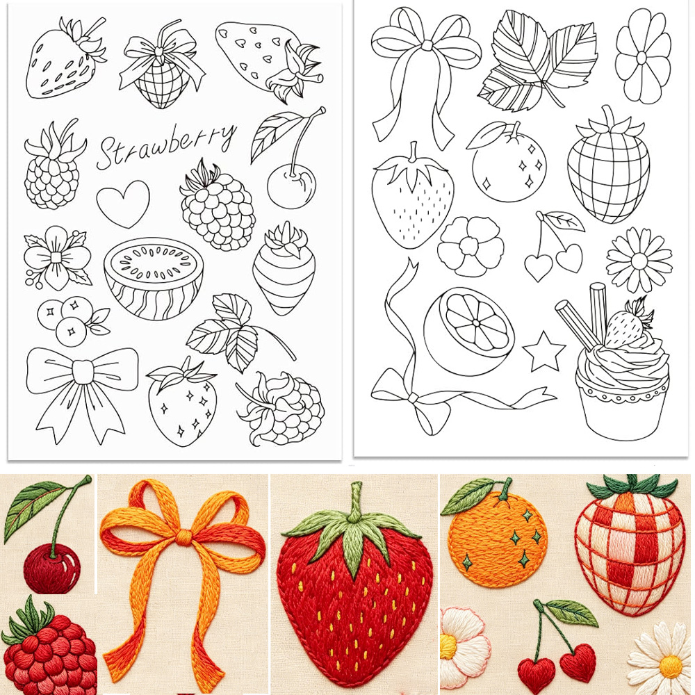 Vorgedrucktes Erdbeer-Stick-an – Embroidery Web Bewertung und Preis