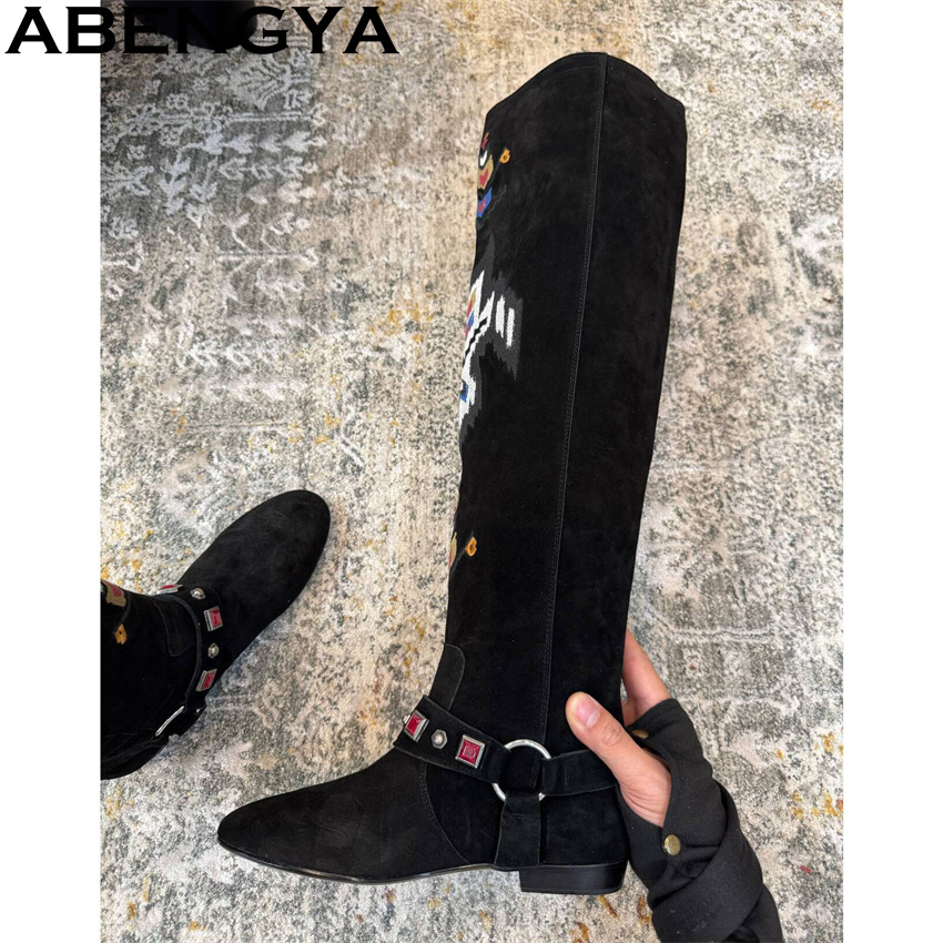 ABENGYA 2026 Winter Neue Knieh – Embroidery Print Bewertung und Preis