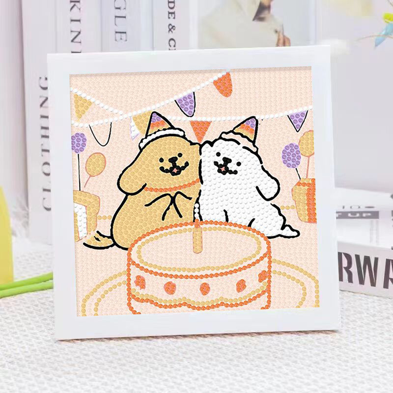 Cartoon-Linienhund Kristall-Di – Embroidery Gift Ideas Bewertung und Preis